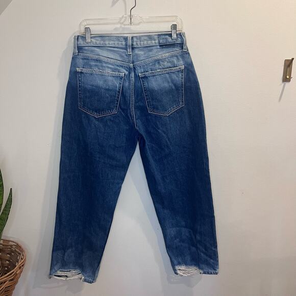 Etica Tyler Vintage Straight Crop Jeans 100% Cotton Shipwreck Size 29 Button Fly - Picture 2 of 10